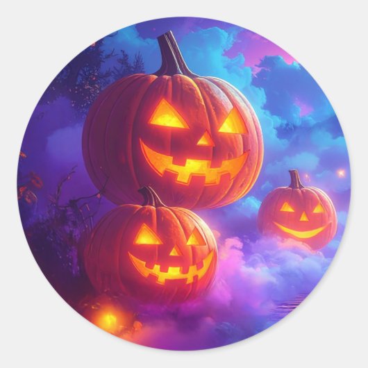Halloween Trick or treat Ronde Sticker (Voorkant)