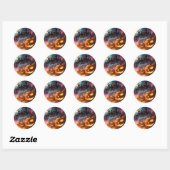 Halloween Trick or treat Ronde Sticker (Vel)