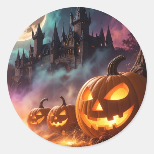 Halloween Trick or treat Ronde Sticker (Voorkant)