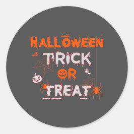 Halloween Trick or treat Ronde Sticker
