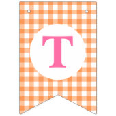 Halloween TRICK OR TREAT Roze pompoenen en gelooid Vlaggetjes (Tweede vlag)