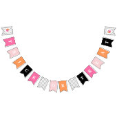 Halloween TRICK OR TREAT roze pompoenen en spinnen Vlaggetjes (Alle)