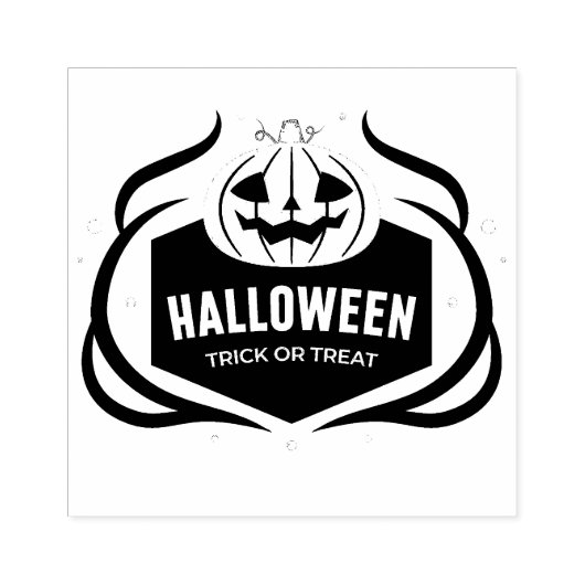 Halloween Trick or Treat Rubberstempel (Afrduk)