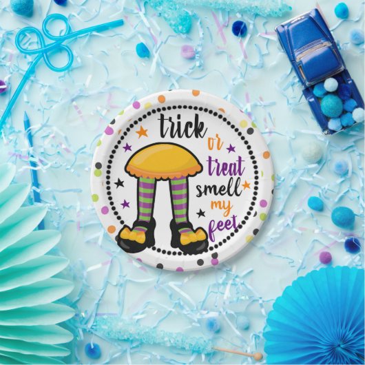 Halloween Trick or treat Ruik Mijn Feet Party Papieren Bordje (Feest)