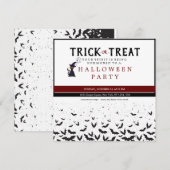 Halloween Trick or treat Scary Cat Party Custome Kaart (Voorkant / Achterkant)