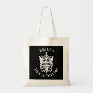 Halloween Trick or treat Scary Spooky Skeleton Tote Bag