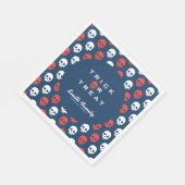 Halloween Trick or treat Schattigee schedels. Servetten (Hoek)