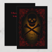 Halloween Trick or treat Schedel en Kruisbeenderen (Voorkant / Achterkant)