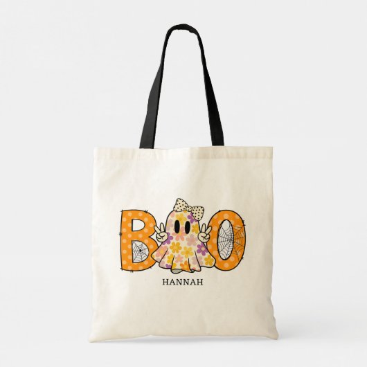 Halloween Trick or treat schouder Canvas tas (Achterkant)