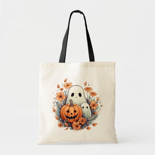 Halloween Trick or treat schouder Canvas tas (Voorkant)