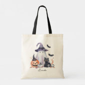 Halloween Trick or treat schouder Canvas tas (Achterkant)