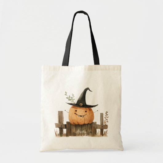 Halloween Trick or treat schouder Canvas tas (Voorkant)