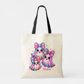 Halloween Trick or treat schouder Canvas tas (Achterkant)