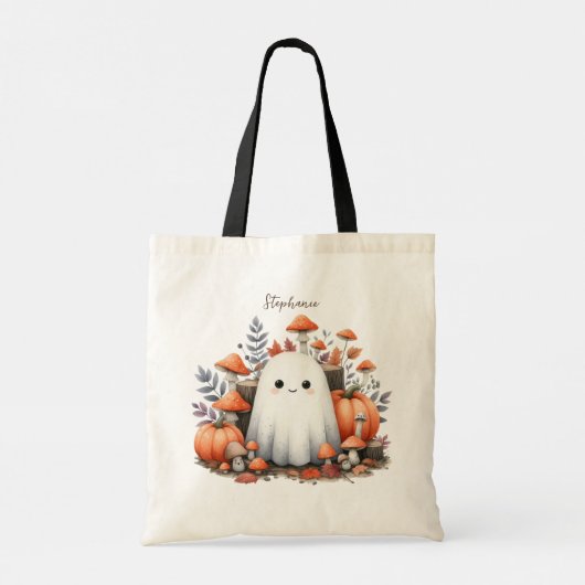 Halloween Trick or treat schouder Canvas tas (Achterkant)