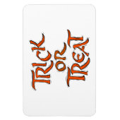 Halloween Trick or treat Shaky Oranje Words Magneet (Verticaal)