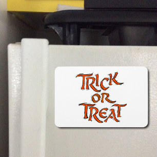 Halloween Trick or treat Shaky Oranje Words Magneet
