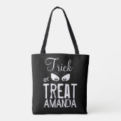 Halloween Trick or treat Simple Scary Ghost Eyes Tote Bag (Achterkant)