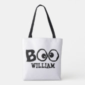 Halloween Trick or treat Simple Whimsical Cute Boo Tote Bag (Achterkant)