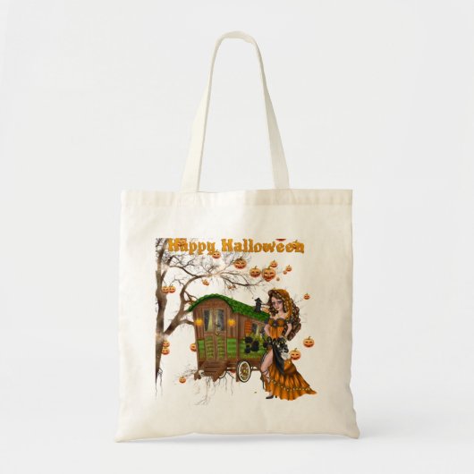 Halloween Trick or treat Snoep Bag met zigeuner Tote Bag (Voorkant)