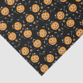 Halloween Trick or treat Snoep Bucket Patroon Tissuepapier (Detail)