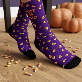 Halloween Trick or Treat Snoep Mais Patroon Sokken