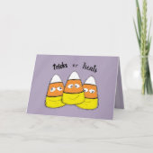 Halloween Trick or treat Snoep Schattige grillig Kaart (Voorkant)