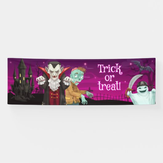 Halloween - Trick or treat Spandoek (Horizontaal)