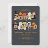 Halloween Trick or treat Spooktacular CostumeParty Kaart (Voorkant)
