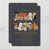 Halloween Trick or treat Spooktacular CostumeParty Kaart (Voorkant / Achterkant)