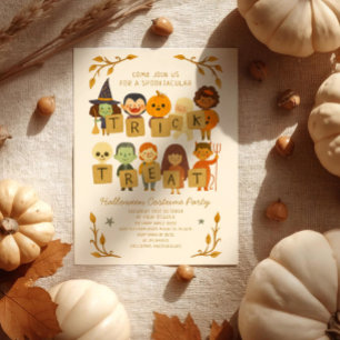 Halloween Trick or treat Spooktacular CostumeParty Kaart