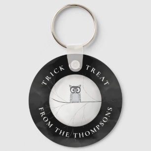 Halloween Trick or treat Spooky Creepy Owl Sleutelhanger