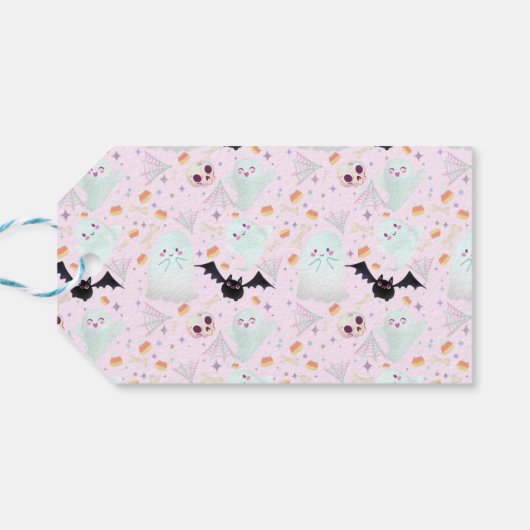 Halloween Trick or treat spooky eye Gift Labels Cadeaulabel (Achterkant Horizontaal)