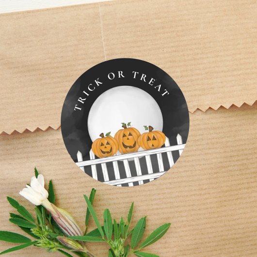 Halloween Trick or treat Spooky Ghost Cute Favor Ronde Sticker