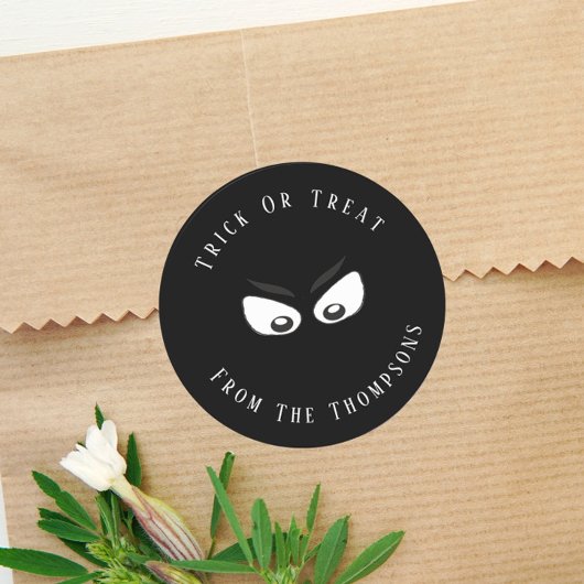 Halloween Trick or treat Spooky Ghost Cute Favor Ronde Sticker