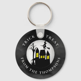Halloween Trick or treat Spooky Haunted House Sleutelhanger