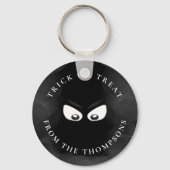 Halloween Trick or treat Spooky Scary Ghost Eyes Sleutelhanger (Voorkant)
