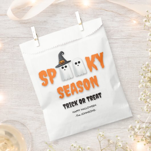 Halloween Trick or treat - Spooky Season Ghosts Bedankzakje (Geknipt)