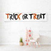 Halloween Trick or treat Spooky Text Spandoek (Insitu)