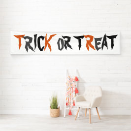 Halloween Trick or treat Spooky Text Spandoek