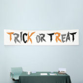 Halloween Trick or treat Spooky Text Spandoek (Beurs)