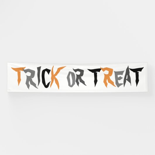 Halloween Trick or treat Spooky Text Spandoek (Horizontaal)