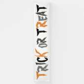 Halloween Trick or treat Spooky Text Spandoek (Verticaal)