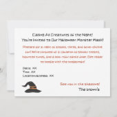 Halloween trick or treat spooky uitnodigingen (Achterkant)