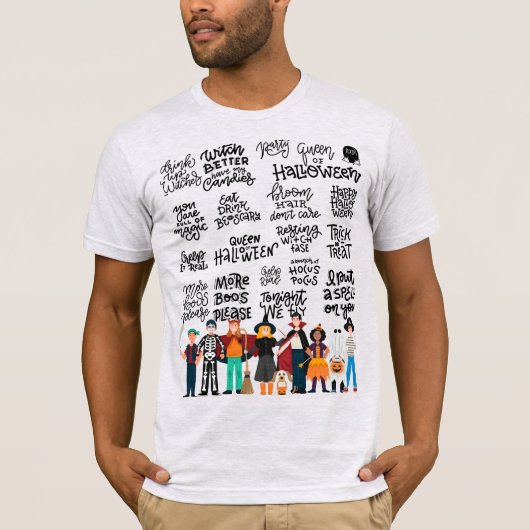Halloween Trick-or-Treat Squad - Schattigee kostuu T-shirt (Voorkant)