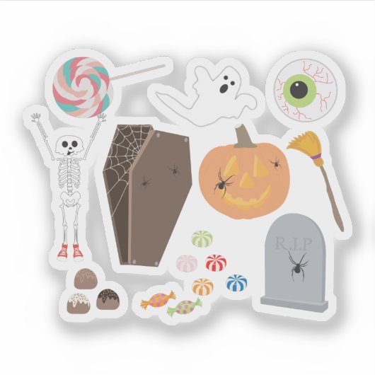 Halloween Trick or treat Sticker (Voorkant)