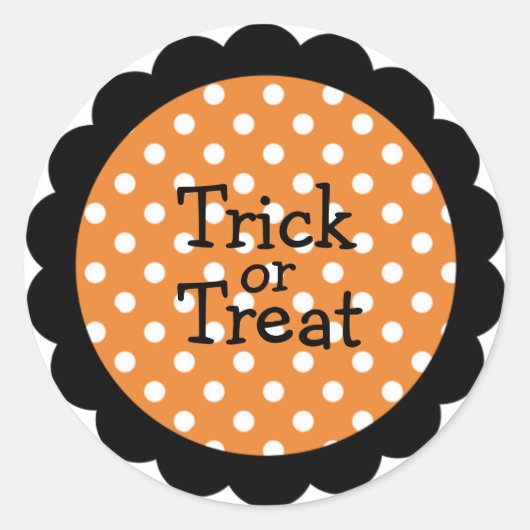 Halloween Trick or treat Sticker - (Voorkant)