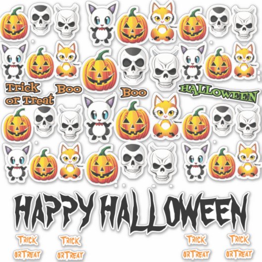 Halloween Trick or treat Sticker (Voorkant)