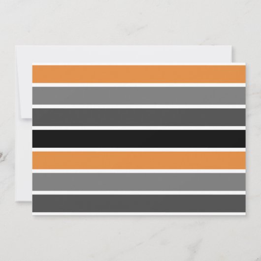 Halloween Trick or treat Striped Patroon Kaart (Achterkant)