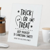 Halloween Trick or treat Sweets Teken Reclamebord Met Voetstuk (Insitu)