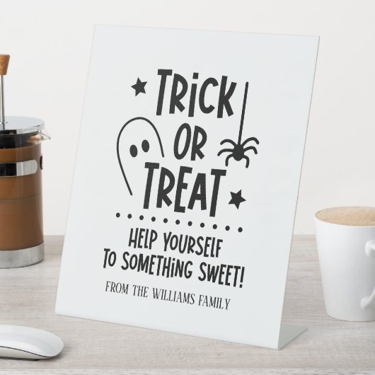 Halloween Trick or treat Sweets Teken Reclamebord Met Voetstuk (Insitu)